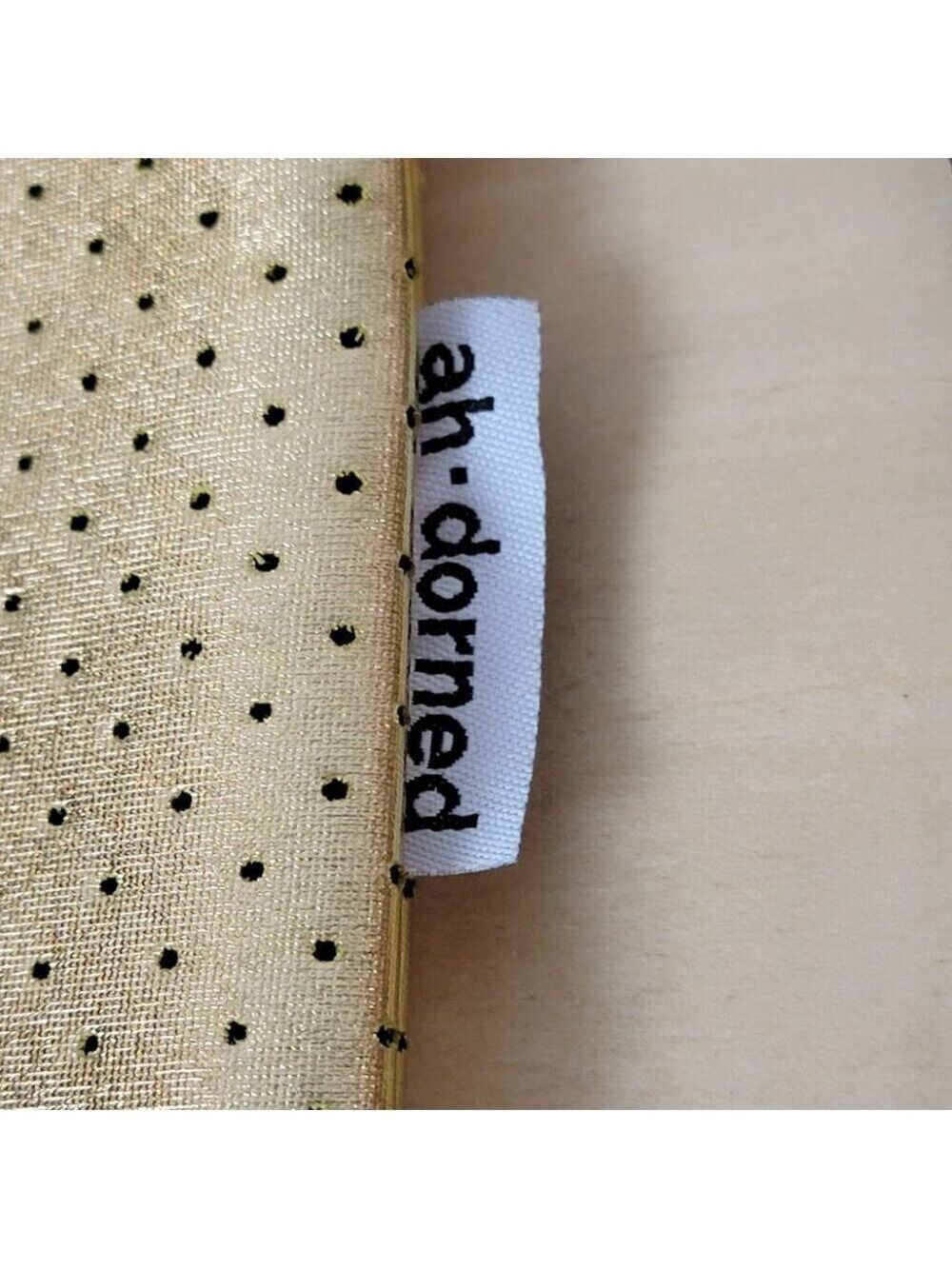 ah dorned new york Gold Neoprene Drawstring Tote Bag - New with Tag - See Notes - Picture 3 of 12